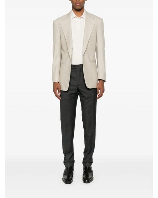 Billionaire Gray Virgin Wool Trousers for men