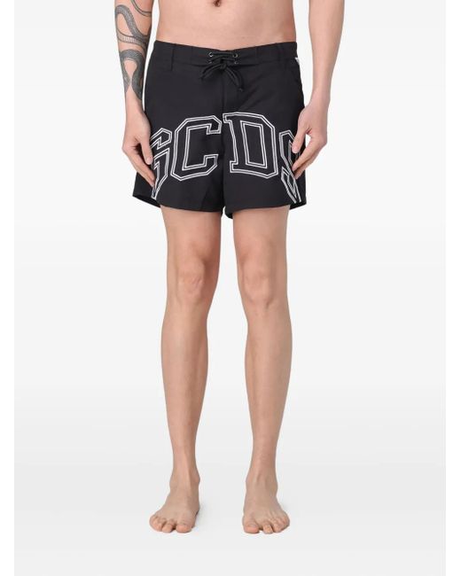 Bermudas Con Cordones Y Logo Gcds de hombre de color Black