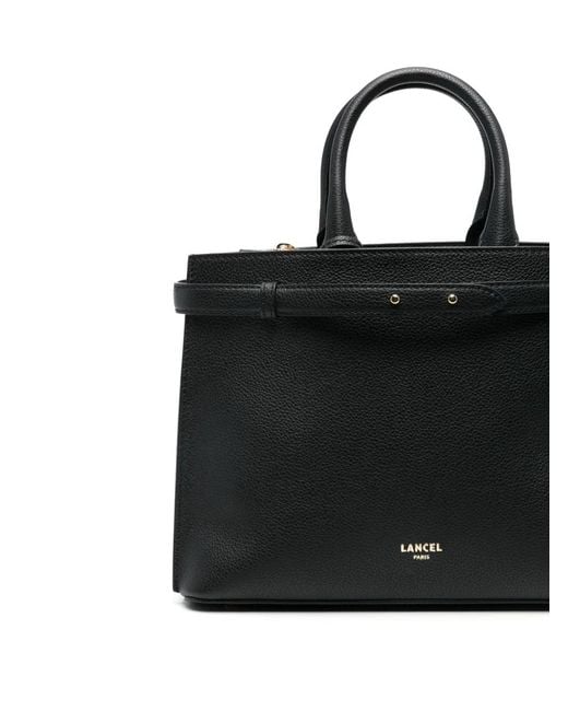 Lancel Black Medium Leather Tote Bag