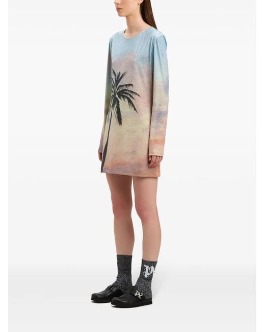 Palm Angels Blue Dresses