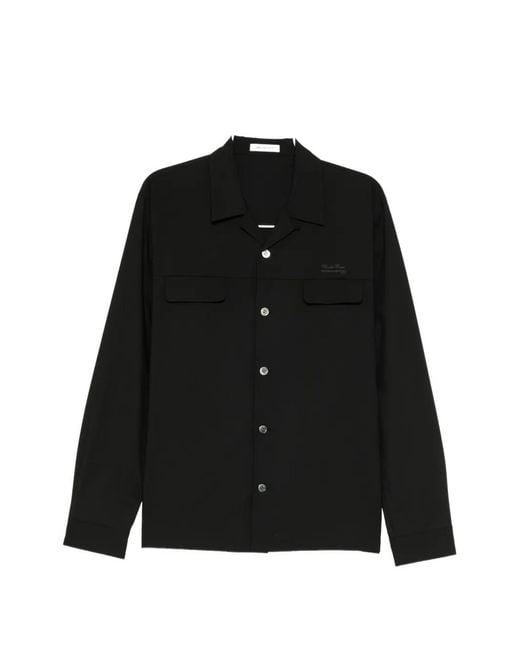 Undercover Black Logo-Embroidered Shirt for men