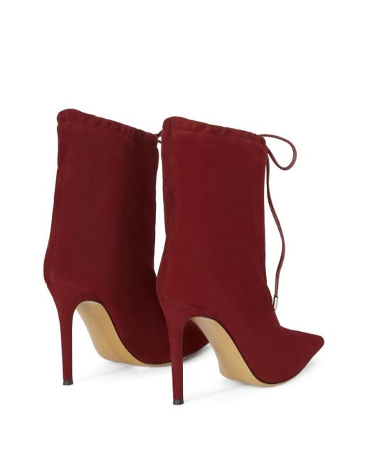 Alexandre Vauthier Red 105Mm Pointed-Toe Suede Boots