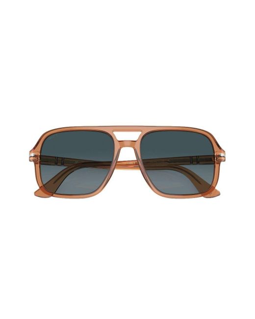 Persol Blue Aviator Oversize Frame Sunglasses for men