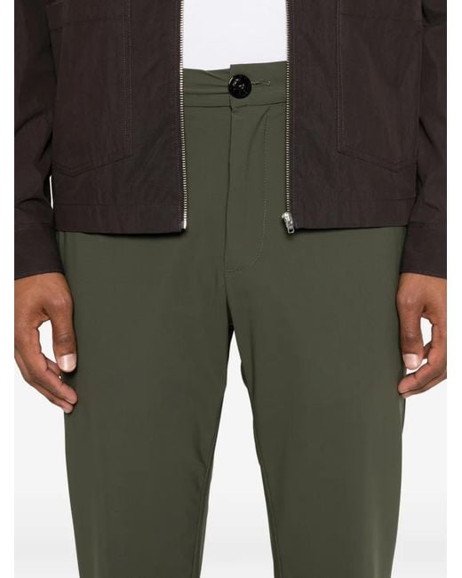 Pmds Green Elasticated-Waistband Tailored Trousers for men