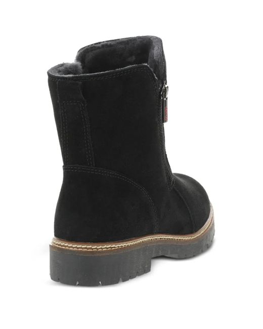 Olang Black Dama Zip-Detail Suede Boots