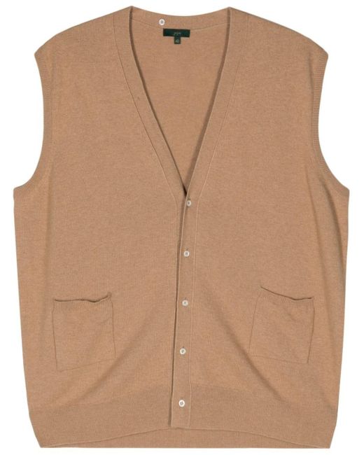 Jejia Natural Detachable-collar Buttoned Vest
