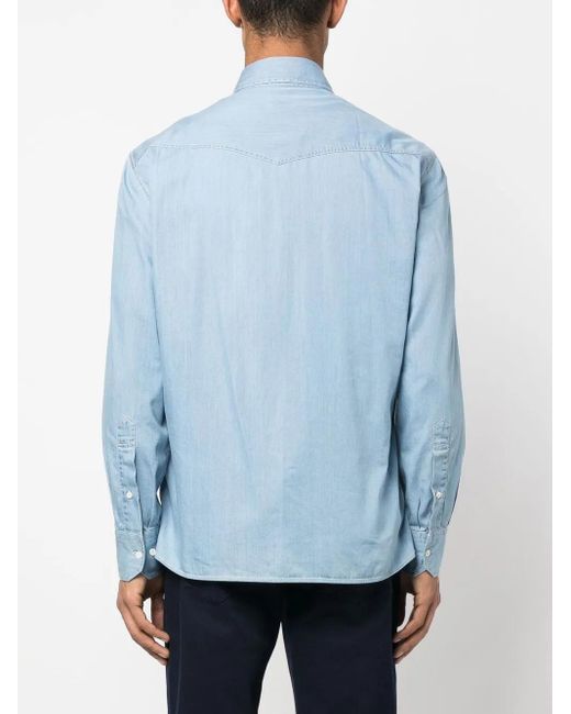 Brunello Cucinelli Blue Shirts for men