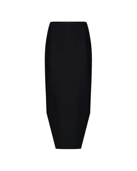 Givenchy Blue Front Kick Midi Skirt