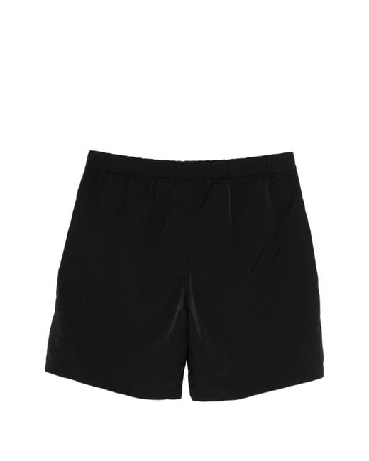 Moncler Black Logo Swim Shorts for men