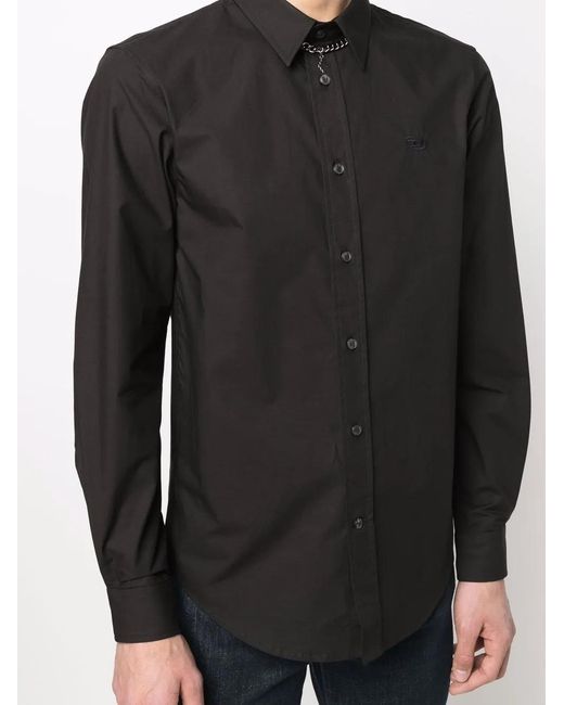 DIESEL Black S-Ben-Cl Cotton Shirt for men