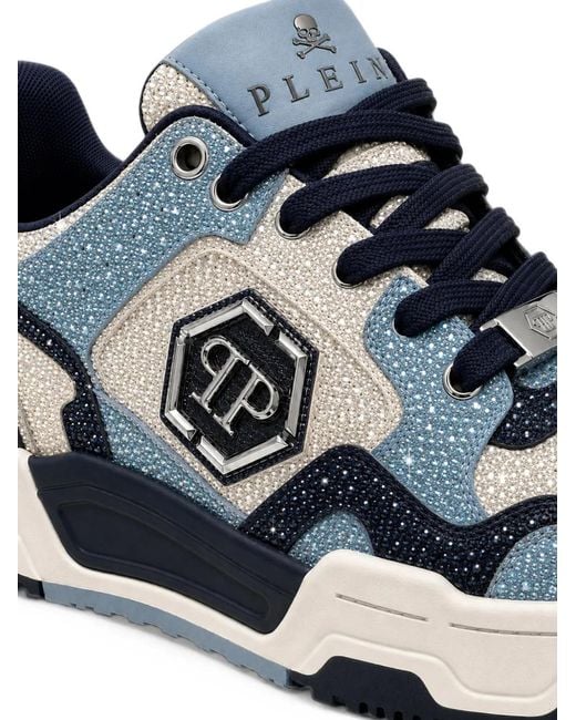 Philipp Plein White Baskets Basses Predator V2 Strass for men