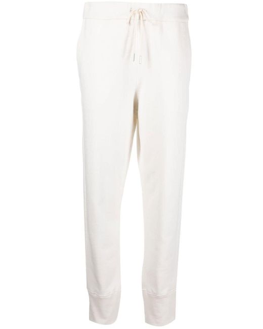 Jil Sander Cotton Drawstring Trousers in White | Lyst