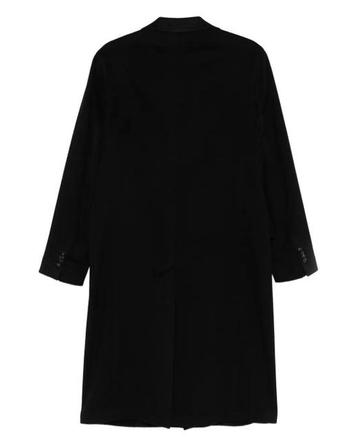 Gabriele Pasini Black Buttoned Coat for men