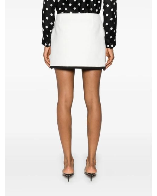 Gucci White Cotton Tweed Skirt