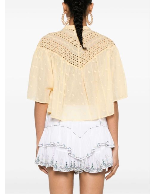 Isabel Marant Natural Safi Broderie-anglaise Shirt