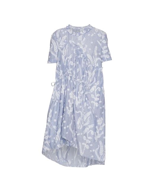 Henrik Vibskov Blue Bon Chalant Fil-Coupé Dress