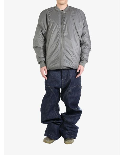 メンズ Rick Owens Padded Bomber Jacket Gray
