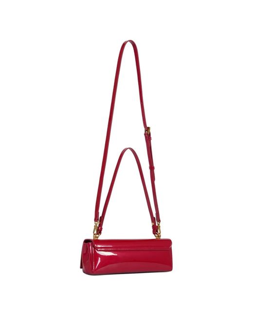 POTAMY Red Adjustable Leather Shoulder Bag