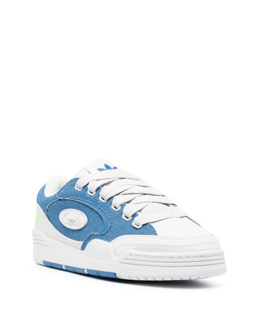 adidas Logo-Patch Canvas Sneakers in Blue | Lyst