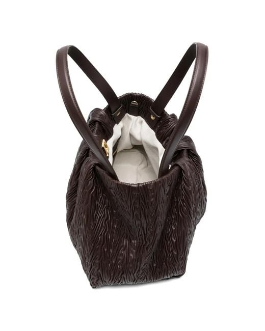 THEMOIRÈ Black Textured Tote Bag