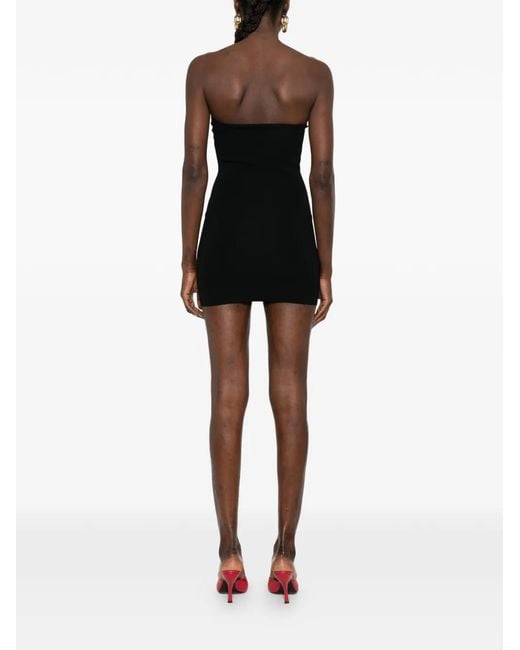 Entire studios Black Robe Courte À Design Sans Bretelles