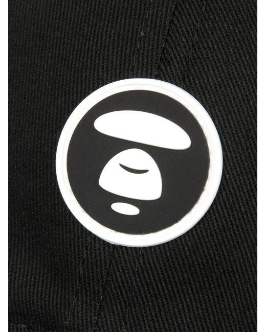 Aape By A Bathing Ape Black Logo-Patch Cap for men