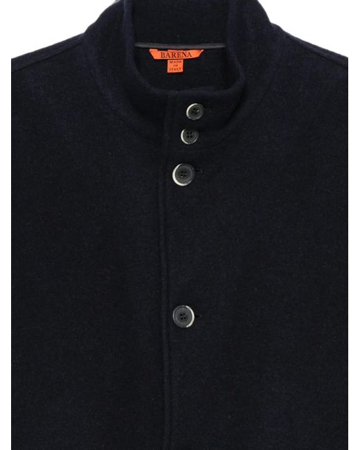 Barena Black Button-Up High-Neck Jacket for men