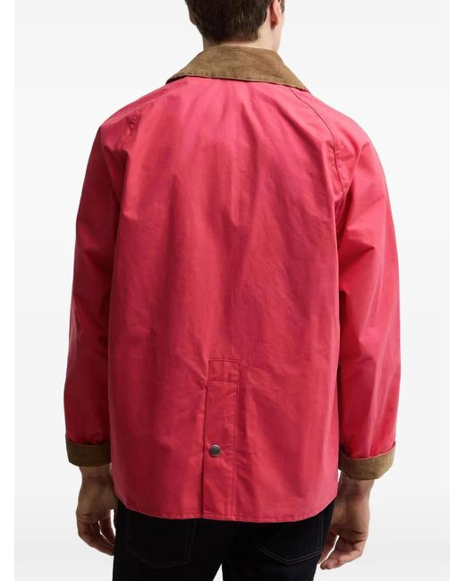 Barbour Red X Paul Smith Contrast-Collar Jacket for men