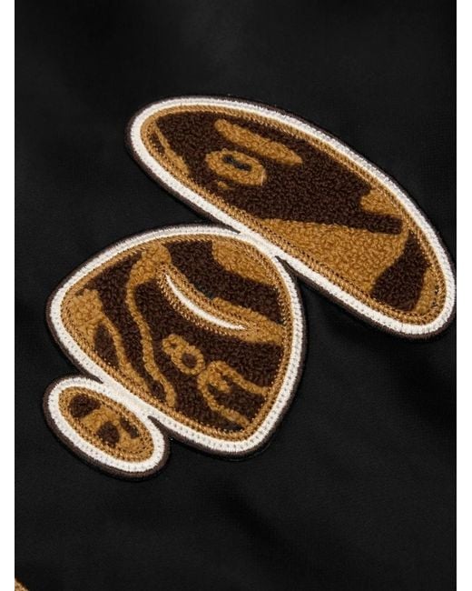 Aape By A Bathing Ape Black Moonface-Patch Long-Sleeve Jacket for men