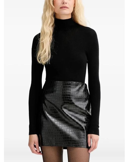Isabelle Blanche Black Turtleneck Sweater
