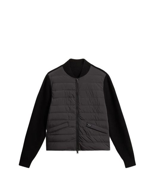 Woolrich Black Hybrid Quilted Bomber Jacket