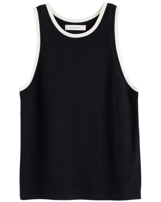 Chinti & Parker Black Knitted Tank Top