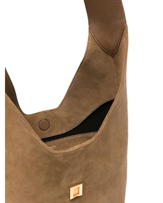 DeMellier London White Sac Porté Épaule En Cuir À Détail De Cadenas Siena