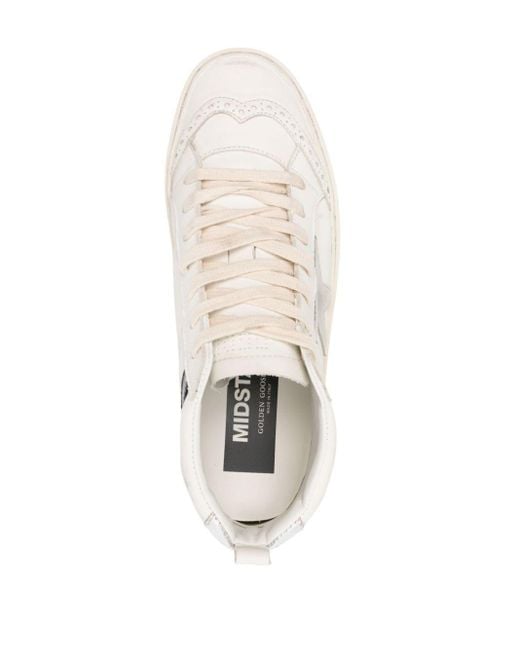Zapatillas altas Mid Star Golden Goose Deluxe Brand de color White