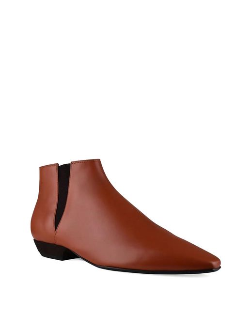 Loro Piana Brown Elasticated-Panels Pointed Boots