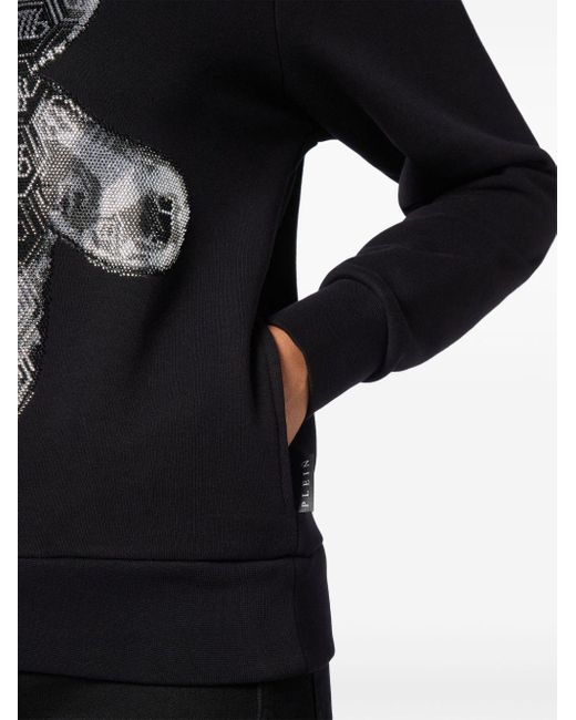 Philipp Plein Teddy Bear Oversize Hoodie in Black Lyst UK