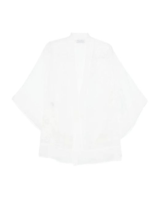 Carine Gilson チュールディテール ローブ White