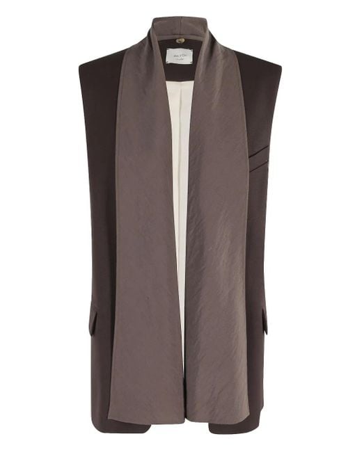 Chaleco con bolsillos de solapa Alysi de color Brown
