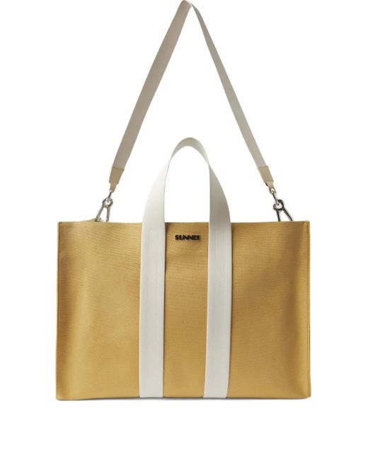 Sunnei Natural Parallelepipedo Tote Bag