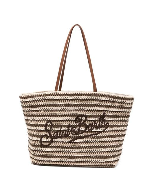 Mc2 Saint Barth White Crochet-Knit Shoulder Bag