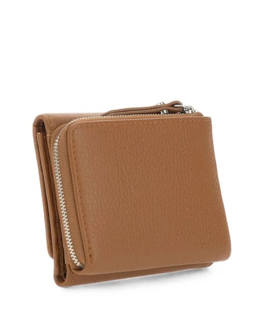 Gianni Chiarini Brown Grain Pebbled Leather Wallet