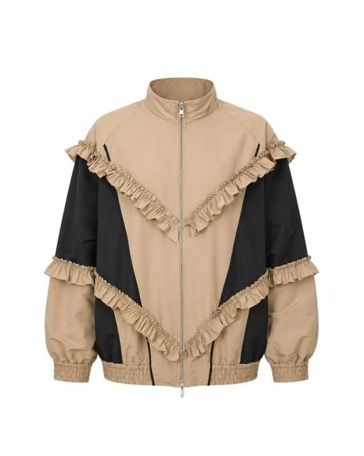 Simone Rocha Natural Ruffle-Trimmed Panelled Jacket for men
