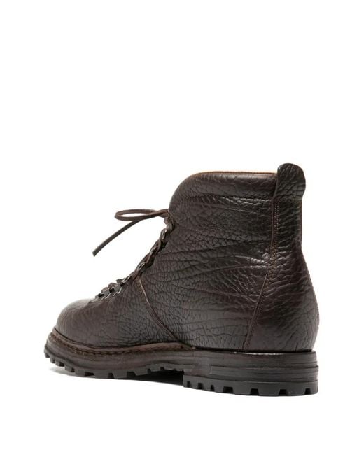 Officine Creative Black Bottines Artik En Cuir Grainé for men
