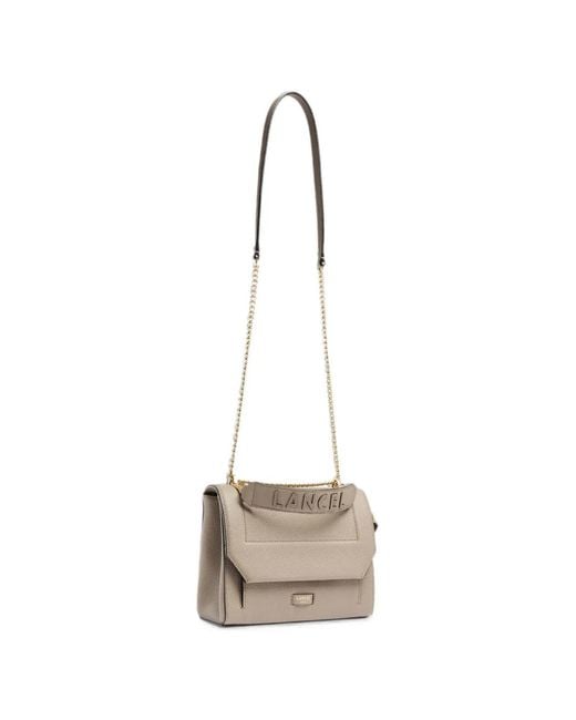 Lancel Gray Ninon Leather Shoulder Bag