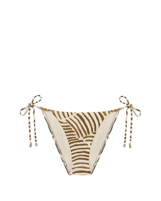 ViX Natural Abstract-Print Tie-Side Bikini Bottoms