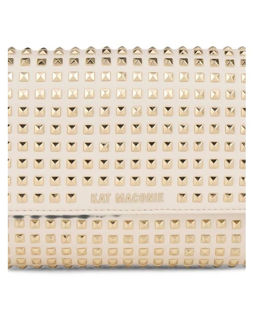 Kat Maconie White Victoria Stud-Embellished Chain-Link Shoulder Bag
