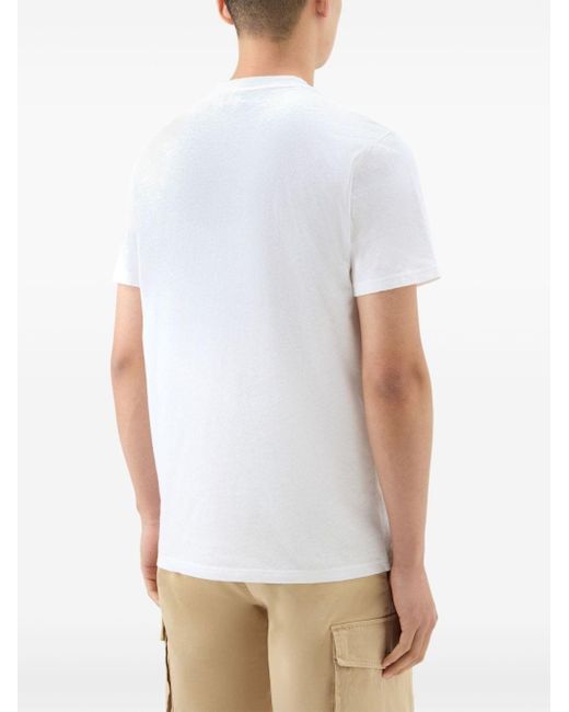 T-shirt a maniche corte di Woolrich in White da Uomo