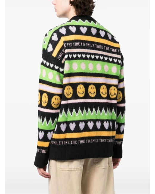 Joshua Sanders Green Smile Cardigan for men