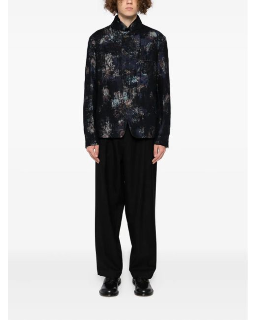 Forme D'expression Black Graphic-Print Jacket for men