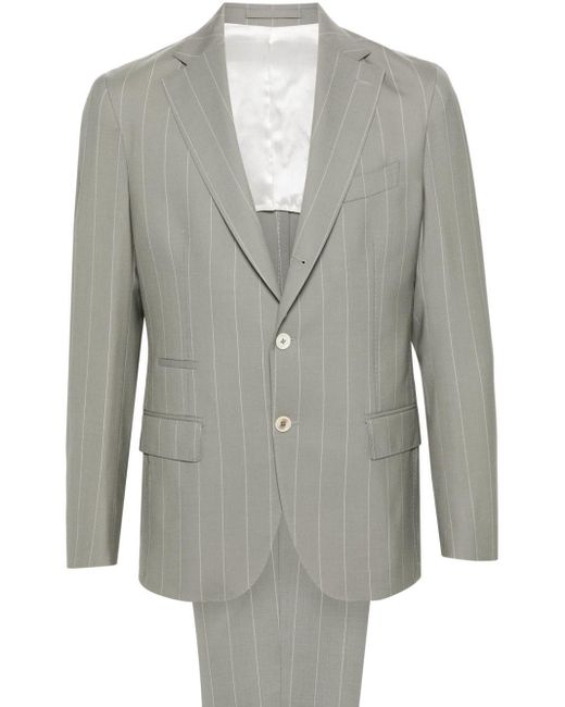 Eleventy Doppelreihiger Anzug mit Nadelstreifen in Gray für Herren